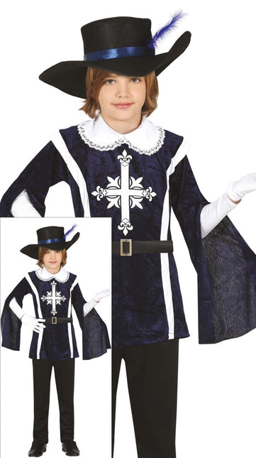 Musketier Kostuum Jongen Blauw van Fiestas Guirca koop je bij Partywinkel