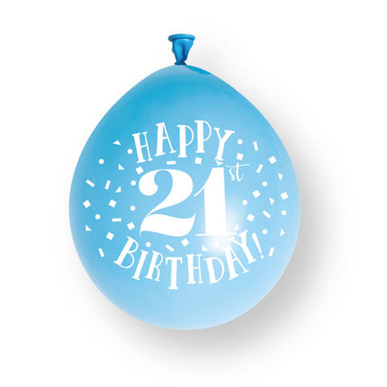 10ct Happy 21st Birthday 23 cm:n lateksipallot