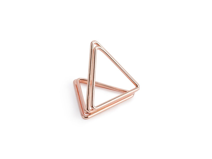Naamkaarthouders Triangle Rose Goud 2,3cm 10st van Partydeco koop je bij Partywinkel