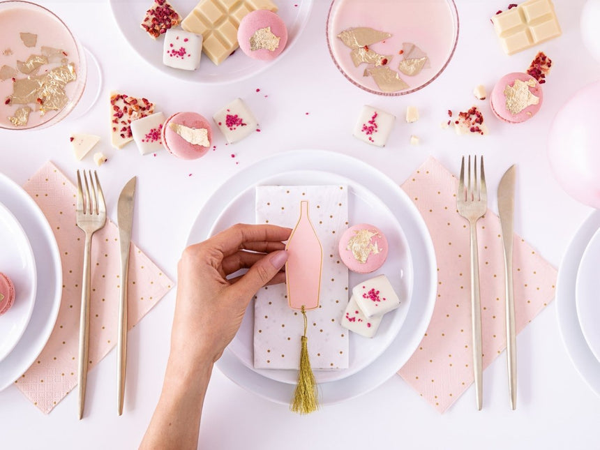 Naamkaartjes Flesje 16cm 6st van Partydeco koop je bij Partywinkel