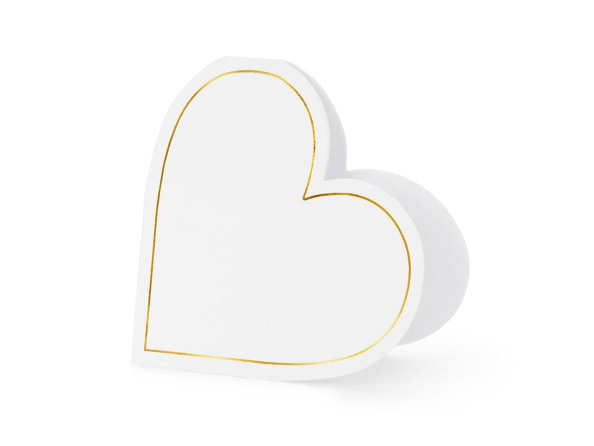 Naamkaartjes Hart 10st van Partydeco koop je bij Partywinkel