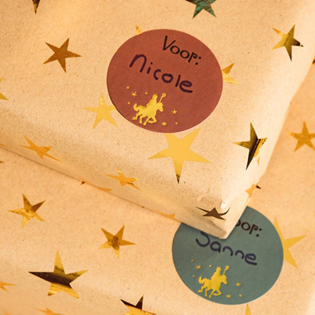 Naamstickers Cadeau Welkom Sint En Piet 12st van Folat koop je bij Partywinkel