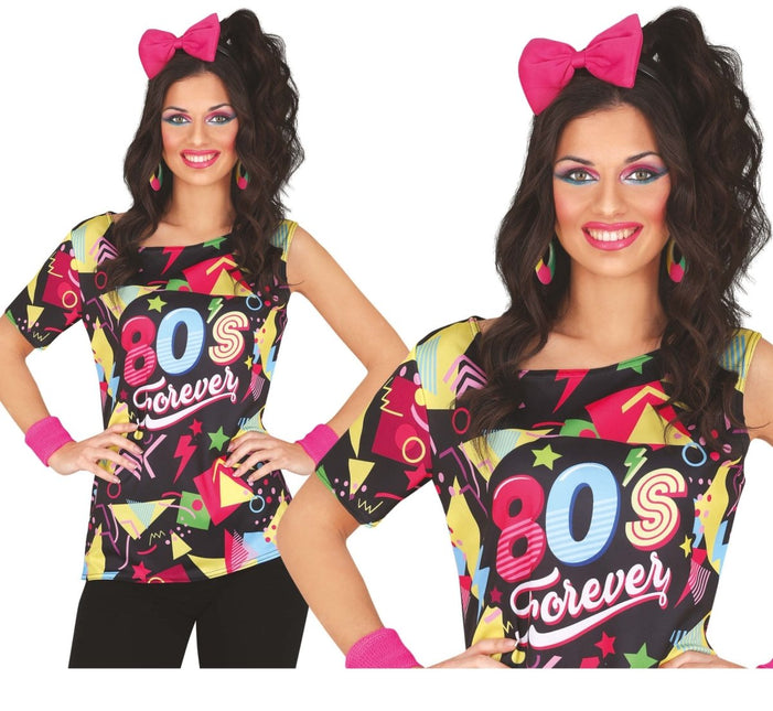 Neon 80S Shirt Gekleurd Dames van Fiestas Guirca koop je bij Partywinkel