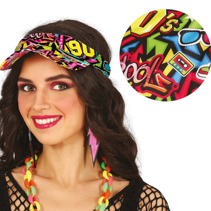 Neon 80S Zonneklep van Fiestas Guirca koop je bij Partywinkel