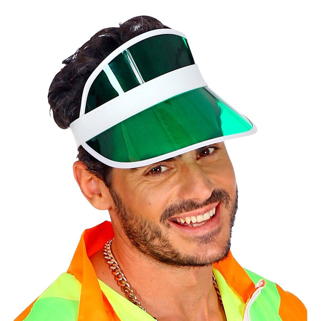 Neon 80S Zonneklep Groen van Widmann koop je bij Partywinkel
