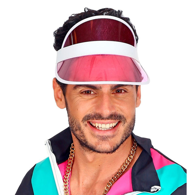 Neon 80S Zonneklep Roze van Widmann koop je bij Partywinkel