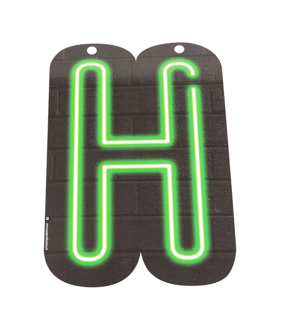 Neon Letter H 24cm van Paper Dreams koop je bij Partywinkel