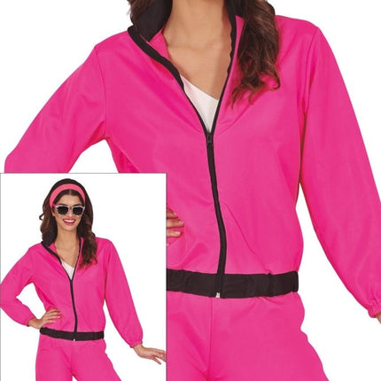 Neon Roze Trainingspak Fout Dames 2 delig van Fiestas Guirca koop je bij Partywinkel