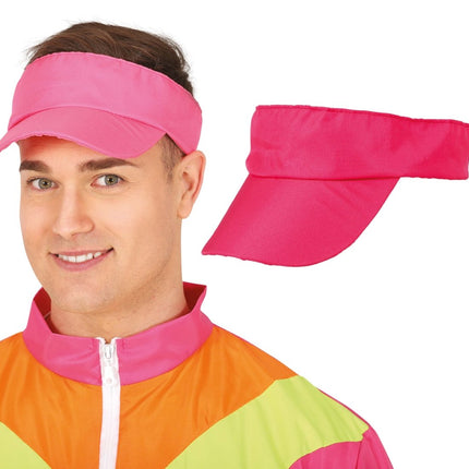 Neon Roze Zonneklep van Fiestas Guirca koop je bij Partywinkel