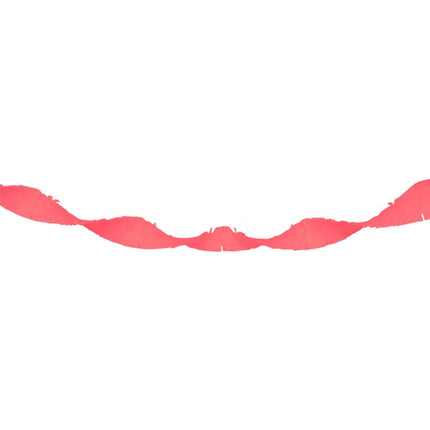 Neon zalm Crepe Papier Slinger - 18 meter van Folat koop je bij Partywinkel