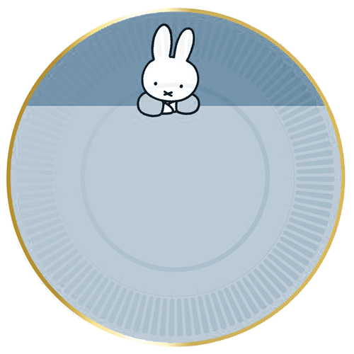 Nijntje Bordjes Blauw 18cm 8st van Haza Witbaard koop je bij Partywinkel