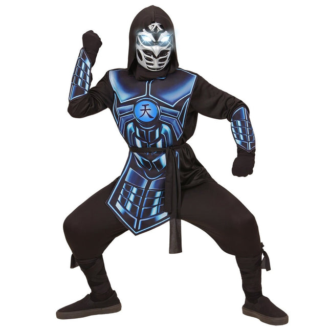 Ninja Kostuum Zwart Blauw Jongen van Widmann koop je bij Partywinkel