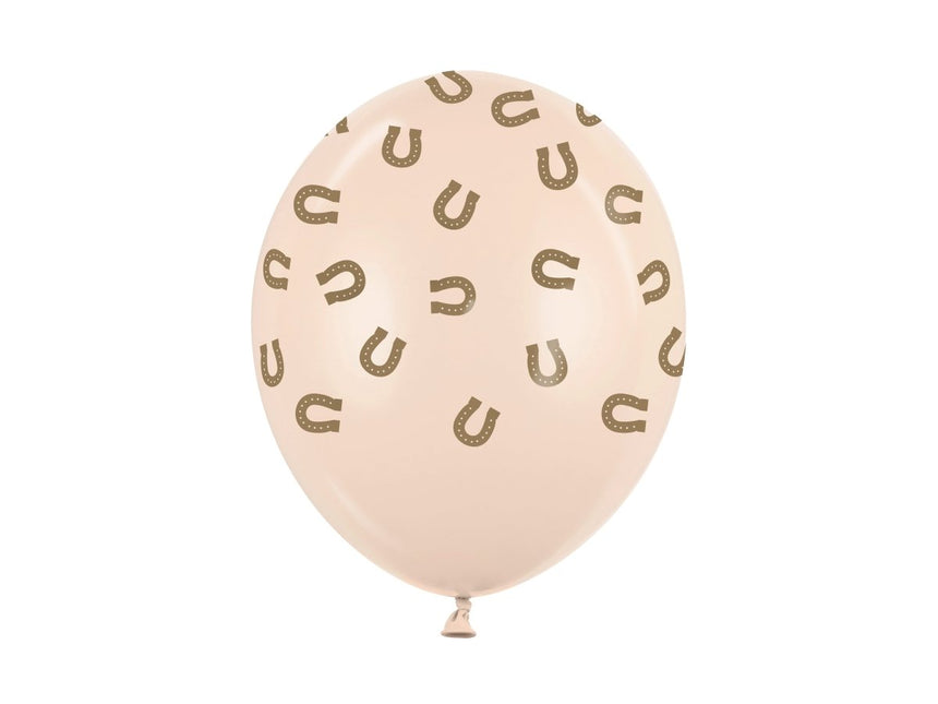 Nude Ballonnen Hoefijzers 30cm 50st van Partydeco koop je bij Partywinkel