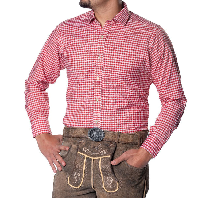 Oktoberfest Blouse Rood Heren van Partychimp koop je bij Partywinkel