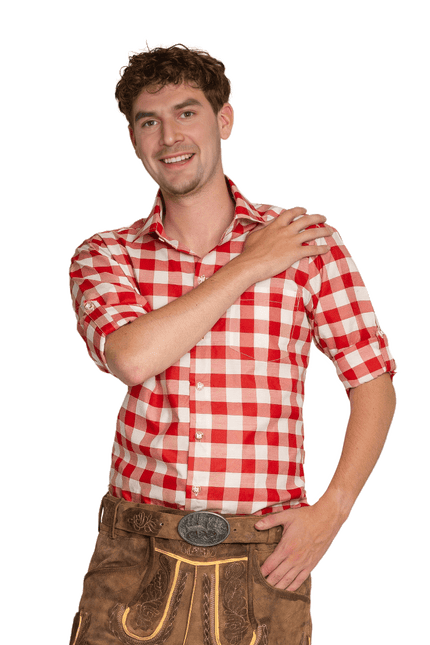 Oktoberfest Blouse Rood Wit van Tannhauser koop je bij Partywinkel