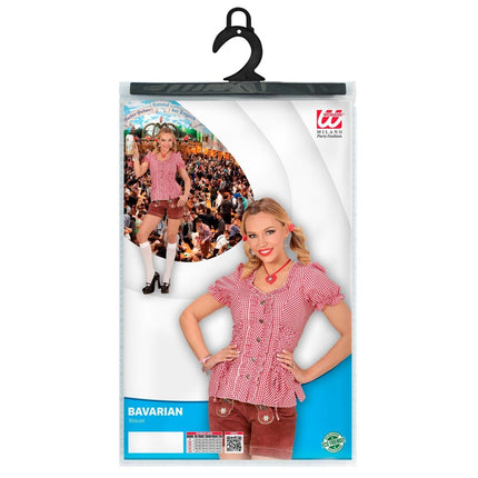 Oktoberfest Blouse Rood Wit Dames van Widmann koop je bij Partywinkel