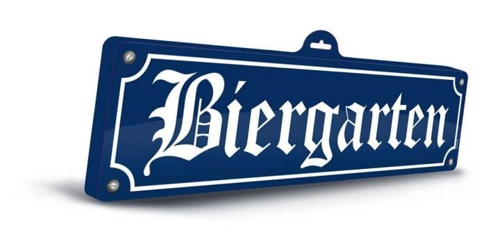 Oktoberfest Deurbord Biergarten 49cm van Folat koop je bij Partywinkel