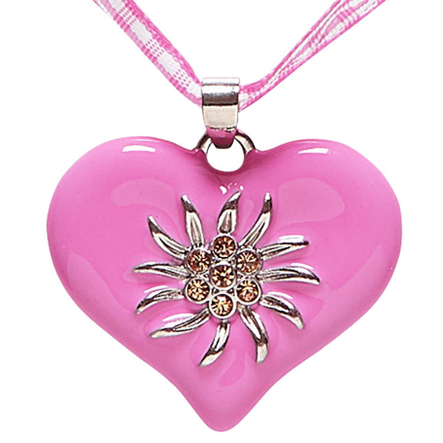 Oktoberfest Ketting Roze Met Edelweiss van Widmann koop je bij Partywinkel