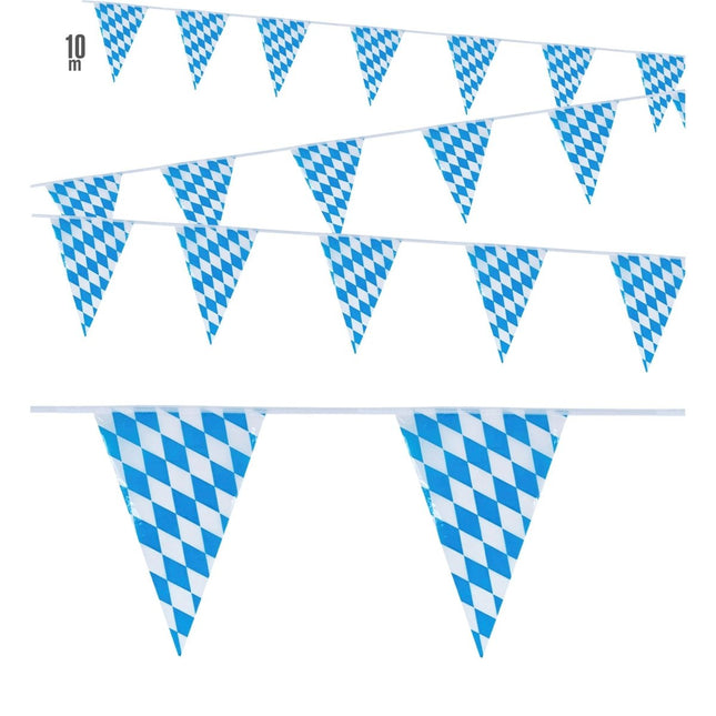 Oktoberfest Slinger Blauw Wit 10m van Widmann koop je bij Partywinkel