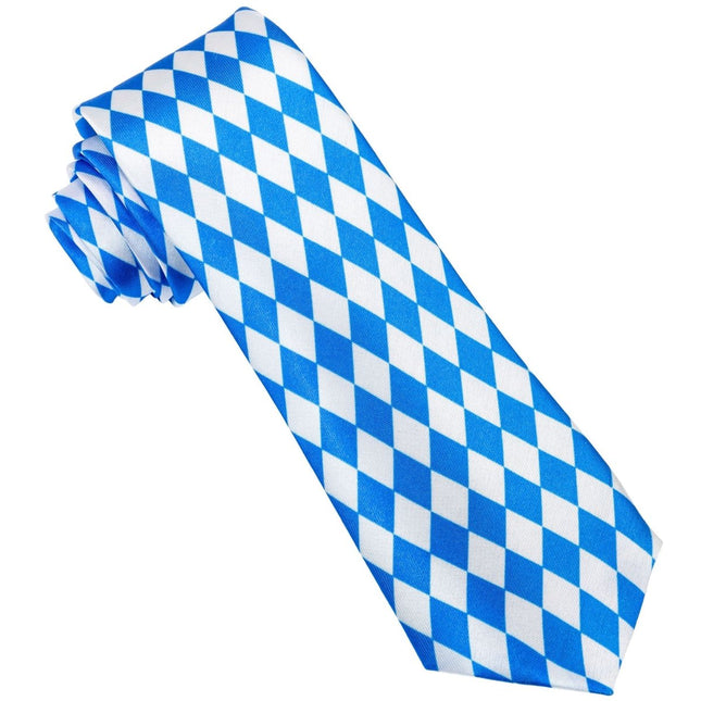Oktoberfest Stropdas Blauw Wit van Widmann koop je bij Partywinkel