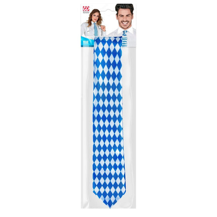 Oktoberfest Stropdas Blauw Wit van Widmann koop je bij Partywinkel