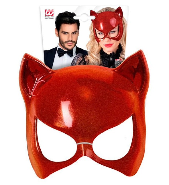 OOGMASKER KAT ROOD van Widmann koop je bij Partywinkel