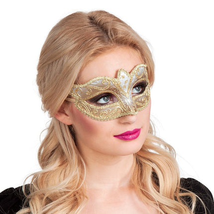 Oogmasker Venice Felina Goud van Boland koop je bij Partywinkel