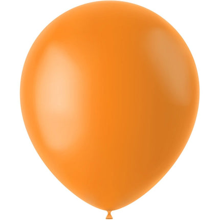 Oranje Ballonnen Tangerine Orange 33cm 10st van Folat koop je bij Partywinkel