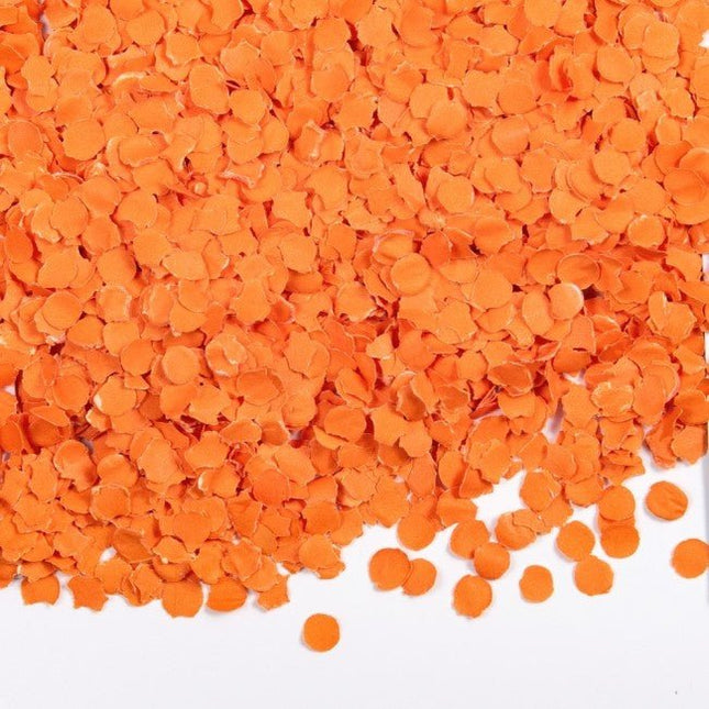 Oranje Confetti 100gr van WeFiesta koop je bij Partywinkel