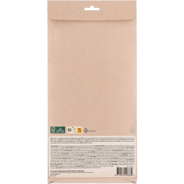 Oranje Honeycombs 30cm 3st van Folat koop je bij Partywinkel