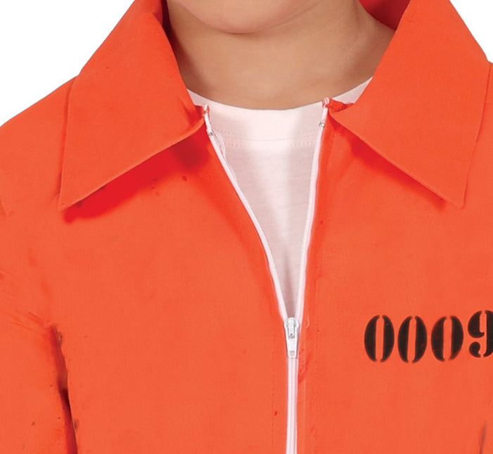 Oranje Jumpsuit Jongen Gevangene van Fiestas Guirca koop je bij Partywinkel