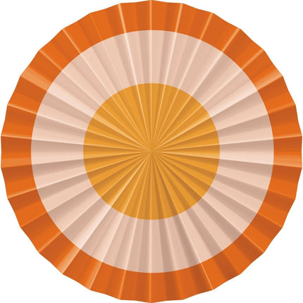 Oranje Papieren Waaiers 35cm 3st van Folat koop je bij Partywinkel