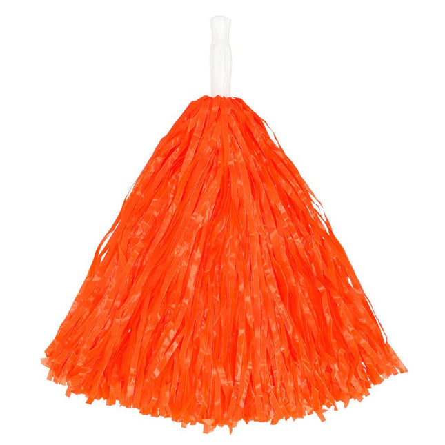 Oranje Pompom 34cm van Boland koop je bij Partywinkel