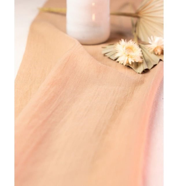 Oranje Tafelloper Chiffon 3m van CHAKS koop je bij Partywinkel