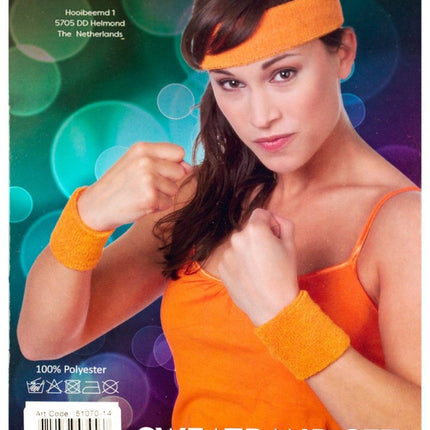 Oranje Zweetbandjes Set van Wilbers & Wilbers koop je bij Partywinkel