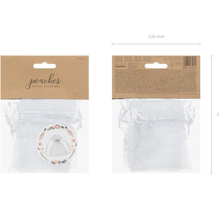 Organa Zakjes Wit 10cm 10st van Partydeco koop je bij Partywinkel