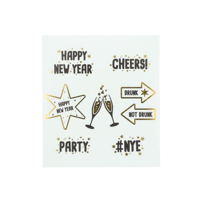 Oud En Nieuw Raamstickers 8st van Folat koop je bij Partywinkel