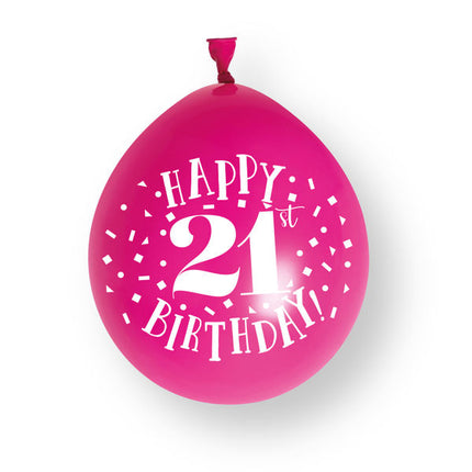 10ct Happy 21st Birthday 23 cm:n lateksipallot