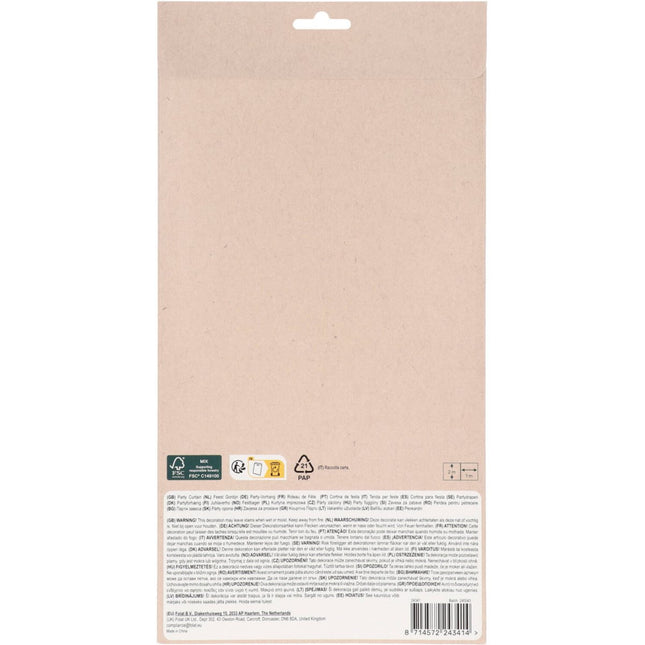 Paars Deurgordijn Gestreept 2m van Folat koop je bij Partywinkel