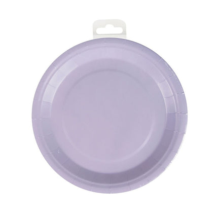 Paarse Borden 23cm 8st van Paper Dreams koop je bij Partywinkel