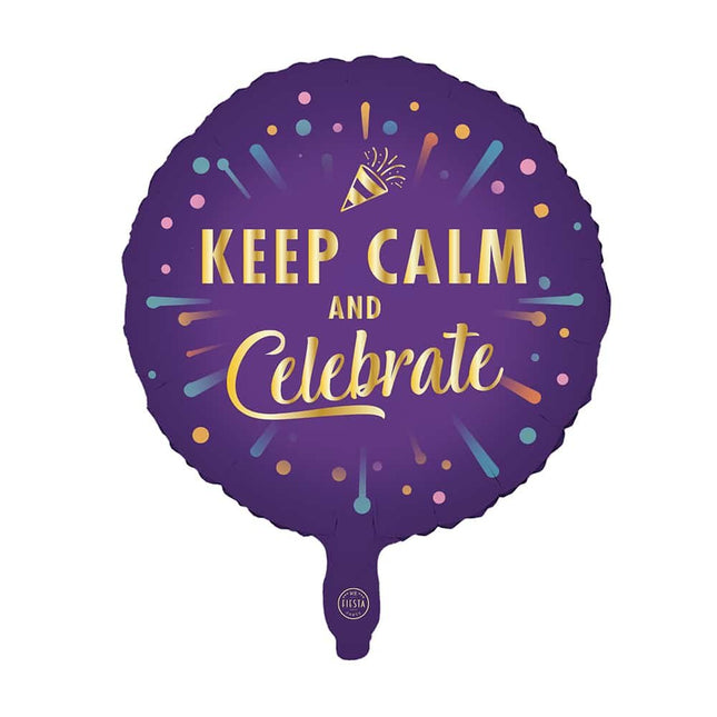 Paarse Helium Ballon Celebrate Leeg 45cm van WeFiesta koop je bij Partywinkel