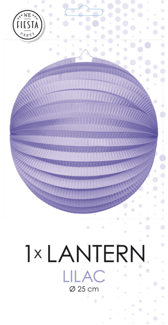 Paarse Lampion 25cm van WeFiesta koop je bij Partywinkel