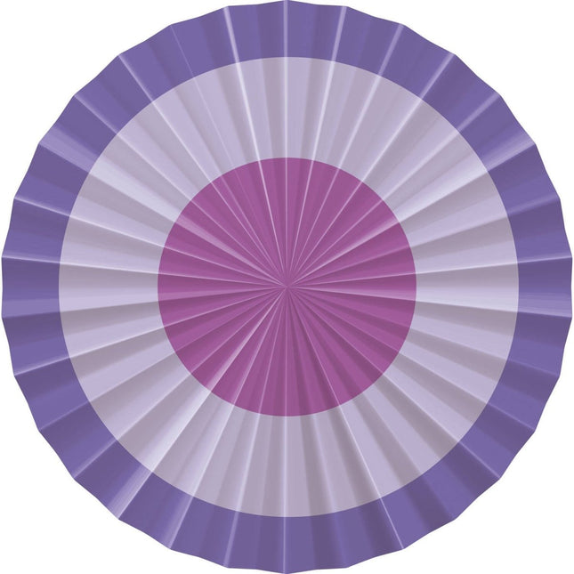 Paarse Papieren Waaiers 35cm 3st van Folat koop je bij Partywinkel