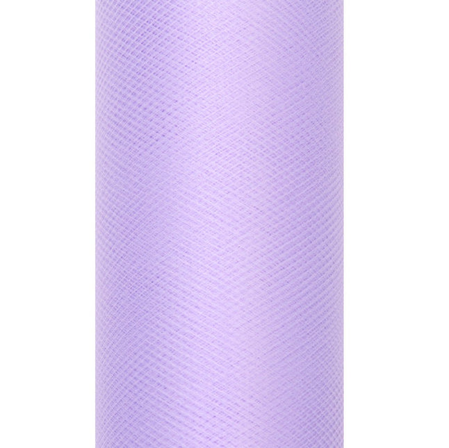 Paarse Tule Rol 15cm 9m van Partydeco koop je bij Partywinkel
