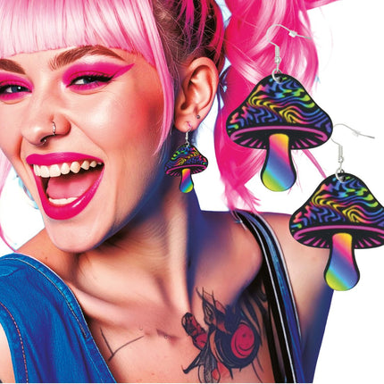 Paddestoel Oorbellen van Fiestas Guirca koop je bij Partywinkel