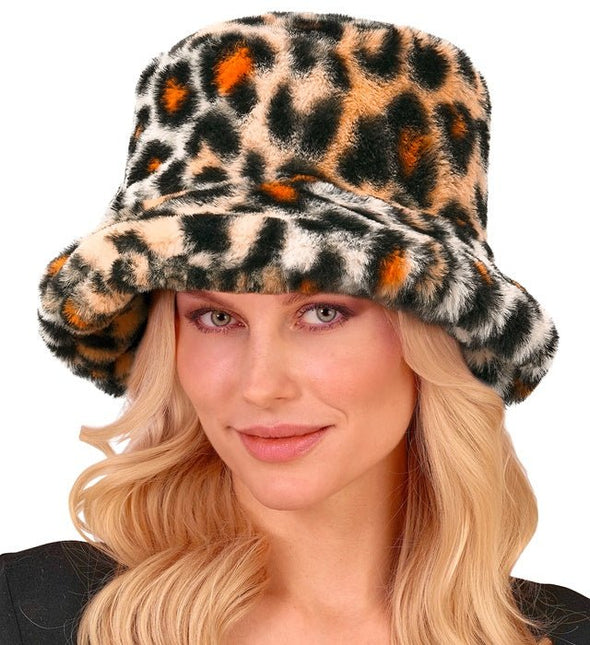 Panter Bucket Hat Pluche van Widmann koop je bij Partywinkel