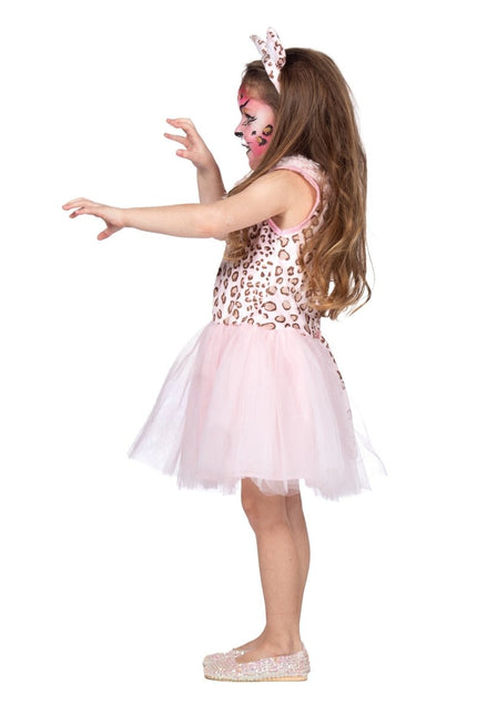 Panter Jurk Roze Meisje 2 delig van Wilbers & Wilbers koop je bij Partywinkel