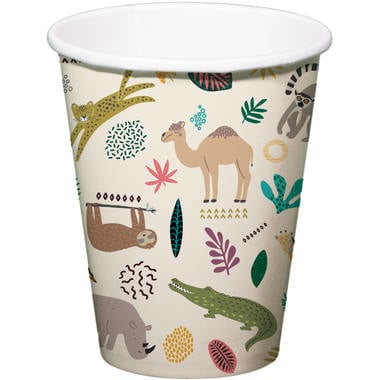 Papieren Bekers Dierentuin Dieren 250ml 6st van Folat koop je bij Partywinkel