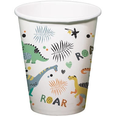Papieren Bekers Dino 250ml 6st van Folat koop je bij Partywinkel