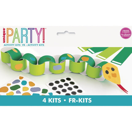 Papieren Slang Set Diy 4st van Unique koop je bij Partywinkel